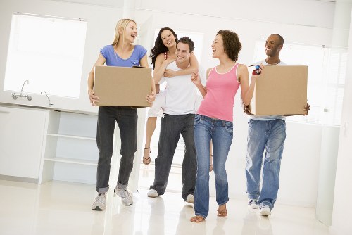 Office removals team planning a business move in Morden