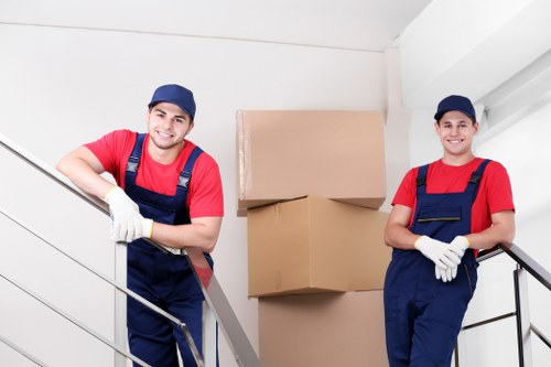 Packing and moving office furniture during a Morden relocation