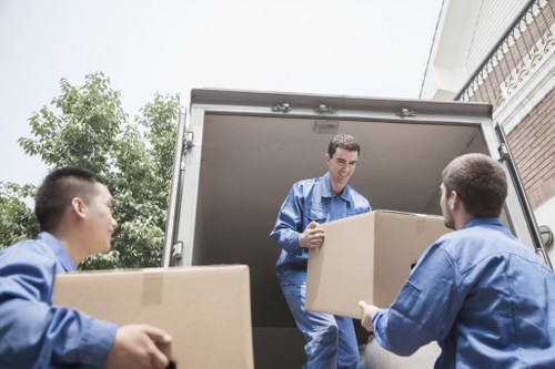 Removal team helping with a local house move in Morden