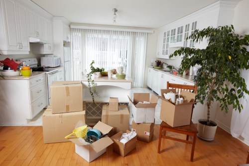 Moving van arranged for residential removals near Morden streets