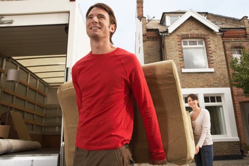 Careful transport of office items through local Morden access routes