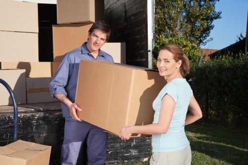 Removal van prepared for a flat move in Morden