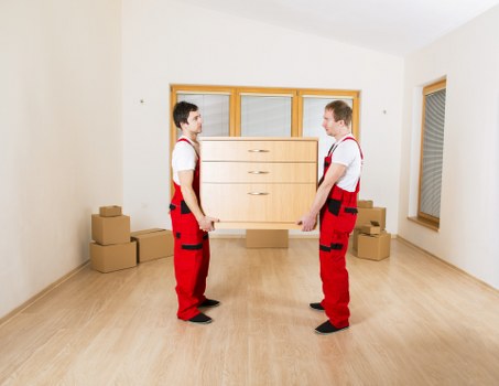 Moving furniture through a residential property in Morden