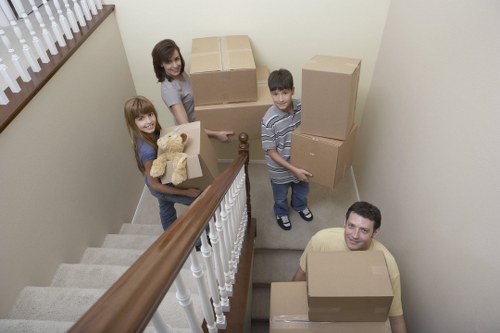 Furniture being moved from a flat or maisonette in Morden